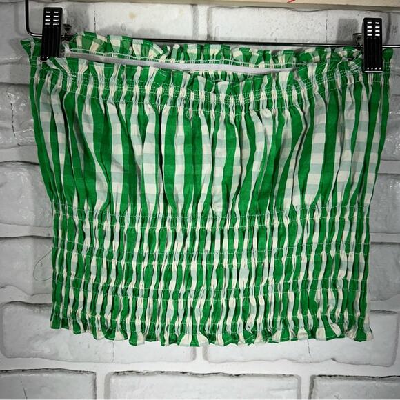 DO+BE Shirred Checkered Tub Top Size Small - Picture 5 of 9